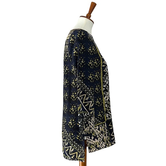 Lafayette 148 New York 100% Silk Blouse Lightweight Luxury Galaxy Blue NWT Small - Picture 5 of 9